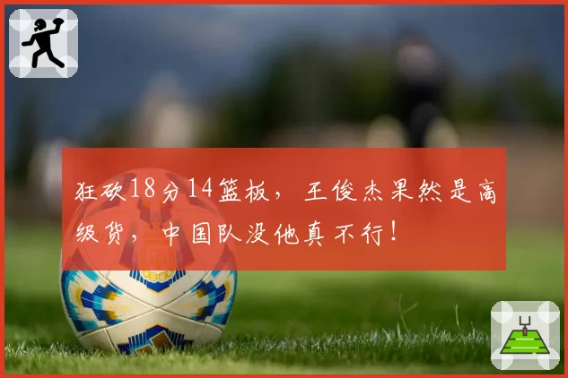 狂砍18分14篮板,王俊杰果然是高级货,中国队没他真不行!